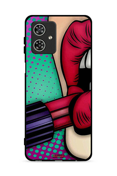 Tolwak غطاء حماية لهاتف موتورولا موتو جي 54 5 جي - أحمر شفاه