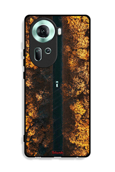Tolwak غطاء حماية لهاتف Oppo Reno11 5G بتصميم طريق في أشجار الخريف