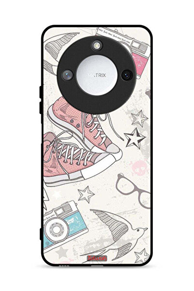 Tolwak غطاء حماية لهاتف Honor X60 5G مع حذاء من القماش وفن الكاميرا