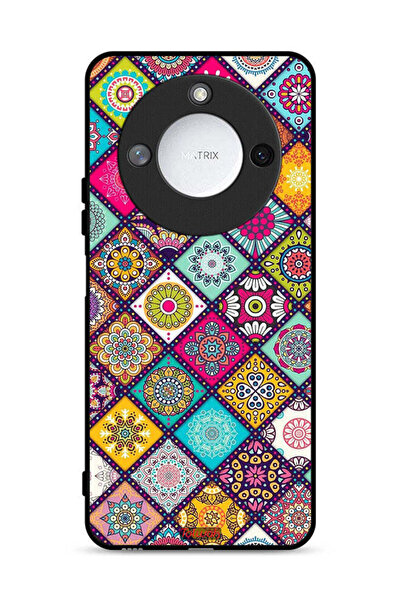 Tolwak غطاء حماية لهاتف Honor X60 5G بنمط مربعات ماندالا