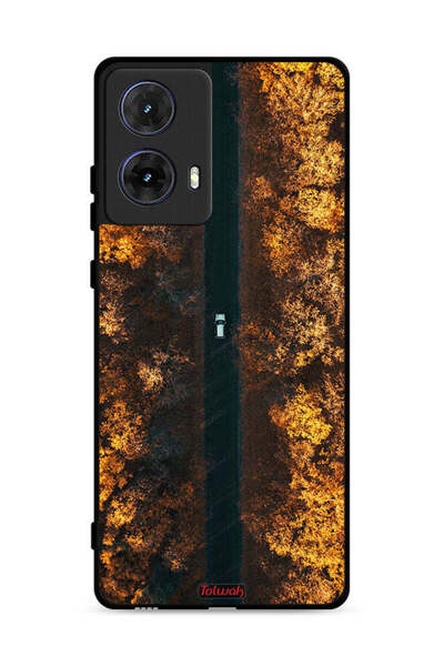 Tolwak غطاء حماية لهاتف موتورولا موتو جي 85 5G بطبعة أشجار الخريف