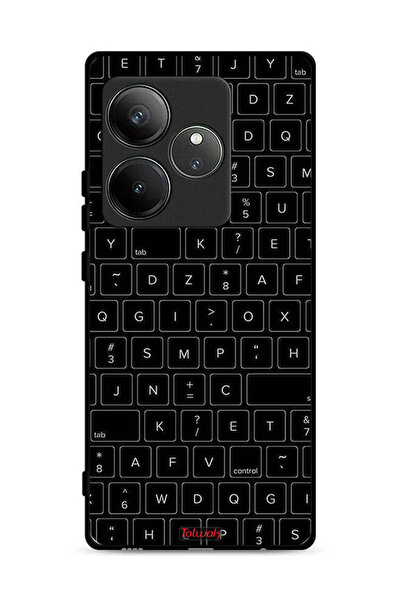 Tolwak Realme GT Neo6 SE 5G Protective Case Cover Random Keyboard Keys Pattern