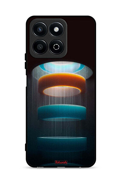 Tolwak غطاء حماية لهاتف Honor Play 60 Plus 5G بنمط حلقات فنية