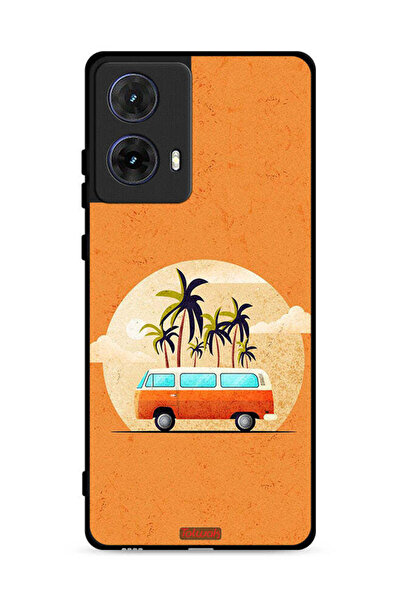 Tolwak غطاء حماية لهاتف موتورولا موتو جي 85 5G بطبعة حافلة فنية