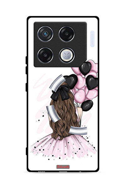 Tolwak غطاء حماية لهاتف Infinix GT 20 Pro 5G يحمل رسمة فتاة تحمل بالونات