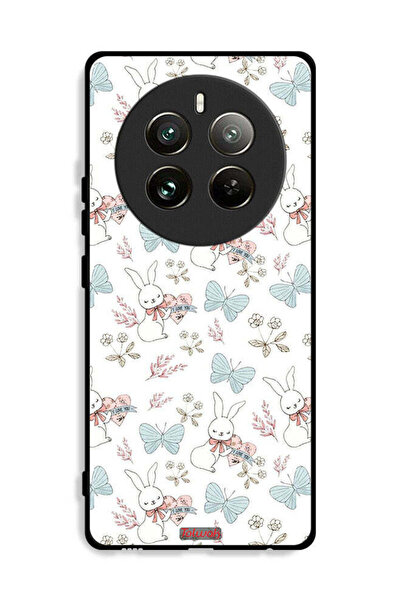 Tolwak غطاء حماية لهاتف Realme 12 Pro Plus 5G بطبعة أرنب وفراشات