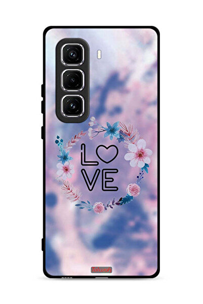 Tolwak غطاء حماية لهاتف Infinix Hot 50 Pro Plus 4G برسومات زهور الحب وخاتم فني