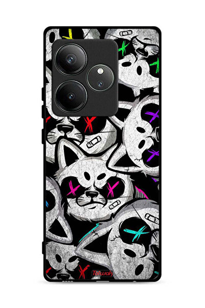 Tolwak غطاء حماية لهاتف Realme GT Neo6 5G بنقشة قطط مارشميلو
