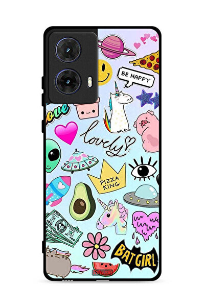 Tolwak غطاء حماية لهاتف موتورولا موتو جي 85 5 جي بملصقات جميلة