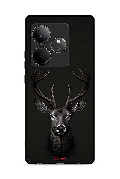 Tolwak غطاء حماية لهاتف Realme GT 6T 5G برسومات غزال رقمية