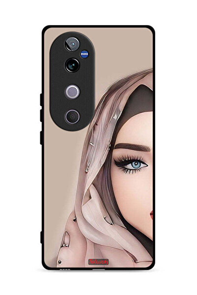 Tolwak غطاء حماية لهاتف Vivo V40 5G برسم فتاة نصف وجه