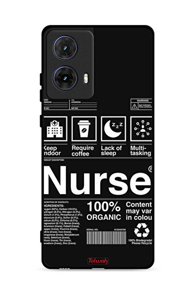 Tolwak Motorola Moto G85 5G Protective Case Cover Nurse Sticker