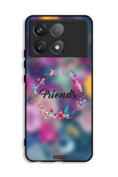 Tolwak غطاء حماية شاومي ريدمي K70E 5G برسومات خاتم أصدقاء الزهور