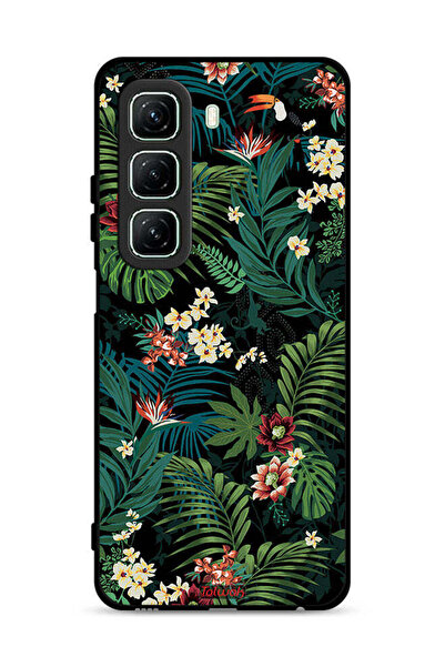 Tolwak غطاء حماية لهاتف Infinix Hot 50 5G بنقشة أوراق استوائية