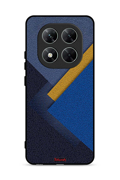Tolwak غطاء حماية لهاتف شاومي ريدمي نوت 14 برو 5G بنقشة مثلثات جلدية