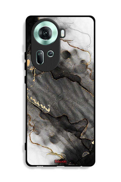 Tolwak غطاء حماية لهاتف Oppo Reno11 5G بلون رخامي لامع