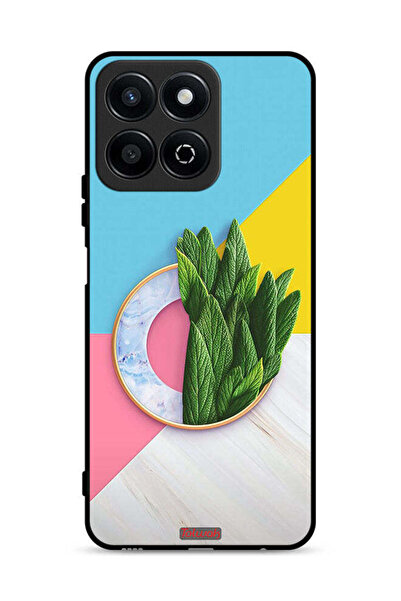 Tolwak غطاء حماية لهاتف Honor Play 60 Plus 5G بنمط أوراق تجريدية