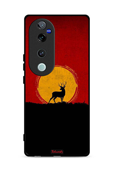 Tolwak غطاء حماية Vivo V40 Pro 5G بتصميم غزال وقمر