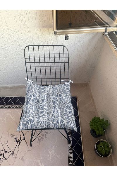 yok yok evim eve dair her şey 9 Puntal Tropical Patterned Fluffy Living Room Balcony Garden Kitchen Chair Cushion