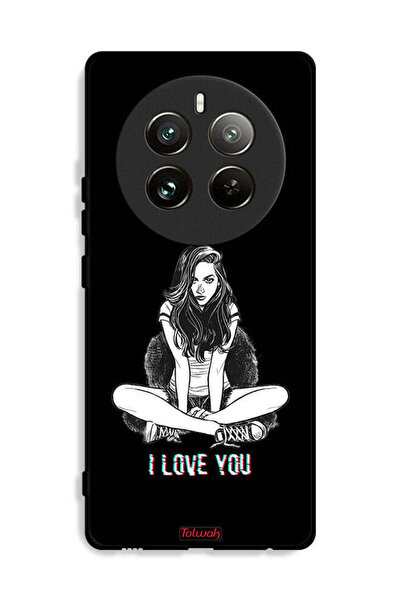 Tolwak غطاء حماية لهاتف Realme 12 Pro 5G برسومات "أحبك"