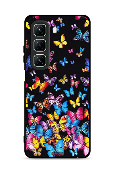 Tolwak غطاء حماية لهاتف Infinix Hot 50 5G بنقشة فراشات ملونة