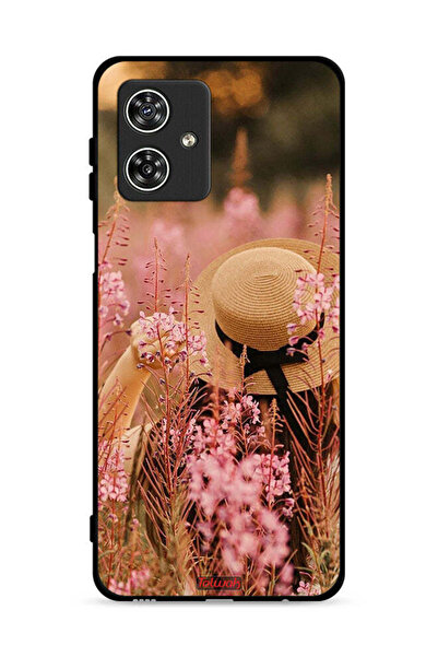 Tolwak غطاء حماية لهاتف موتورولا موتو جي 54 5G بطبعة فتاة قبعة مزينة بالزهور