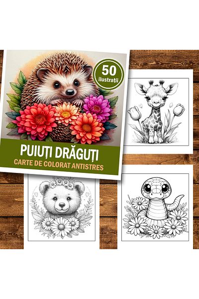 Legendary Gifts Mini coloring book for relaxation and anti-stress, 50 Cute Chicks illustrations, 106 pages