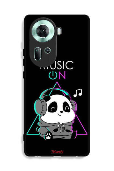 Tolwak غطاء حماية لهاتف Oppo Reno11 5G بطبعة موسيقى الباندا