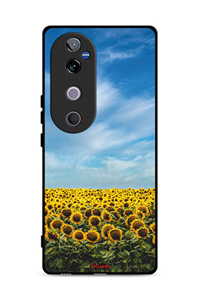 Tolwak غطاء حماية لهاتف Vivo V40 5G بطبعة عباد الشمس تحت السماء