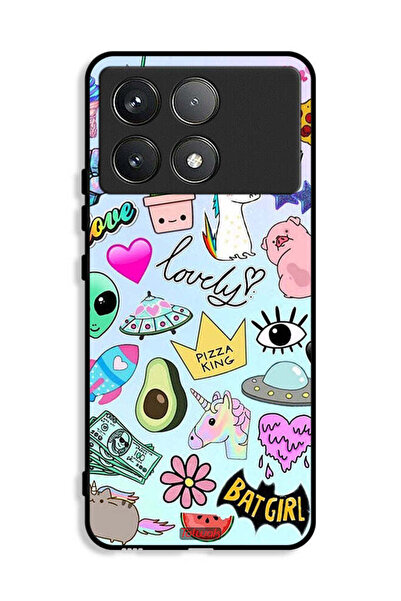 Tolwak Xiaomi Redmi K70E 5G Protective Case Cover Lovely Stickers