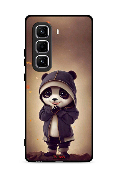 Tolwak غطاء حماية لهاتف Infinix Hot 50 Pro Plus 4G بتصميم باندا صغير لطيف