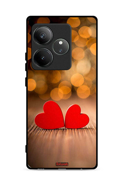 Tolwak غطاء حماية لهاتف Realme GT Neo6 5G بتصميم قلبين جميلين