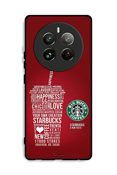 Tolwak غطاء حماية لجهاز Realme 12 Pro Plus 5G بملصق قهوة