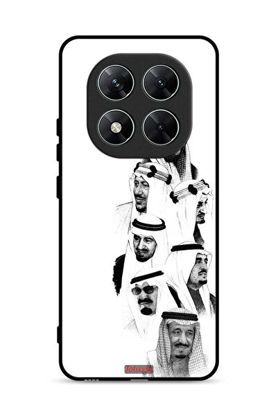 Tolwak غطاء حماية لهاتف شاومي بوكو X7 5G، رسم ملوك السعودية، أبيض وأسود