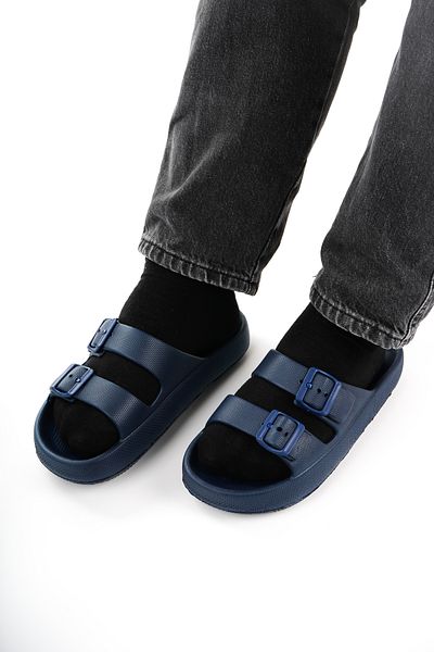 Babetty Summer Soft Soled Double Buckle Casual Slippers Beach Pool Garden Sea