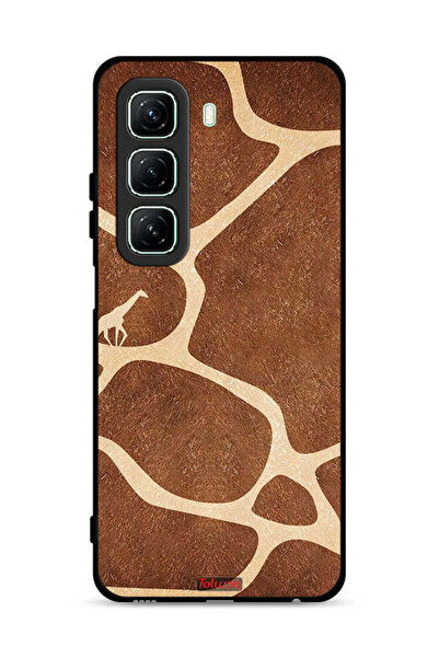 Tolwak غطاء حماية لهاتف Infinix Hot 50 5G بنقشة جلد الزرافة
