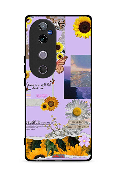 Tolwak غطاء حماية لهاتف Vivo V40 5G بملصقات عباد الشمس الجميلة