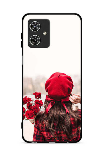 Tolwak غطاء حماية لهاتف موتورولا موتو جي 54 5G يحمل زهورًا