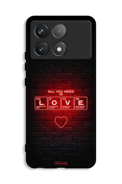 Tolwak Xiaomi Redmi K70E 5G Protective Case Cover All You Need Is Love