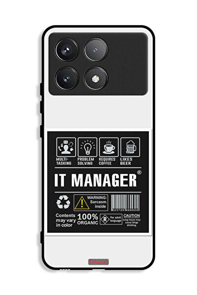 Tolwak غطاء حماية لهاتف Xiaomi Poco X6 Pro 5G، ملصق مدير تكنولوجيا المعلومات