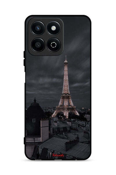 Tolwak غطاء حماية لهاتف Honor Play 60 Plus 5G بتصميم برج إيفل في الليل
