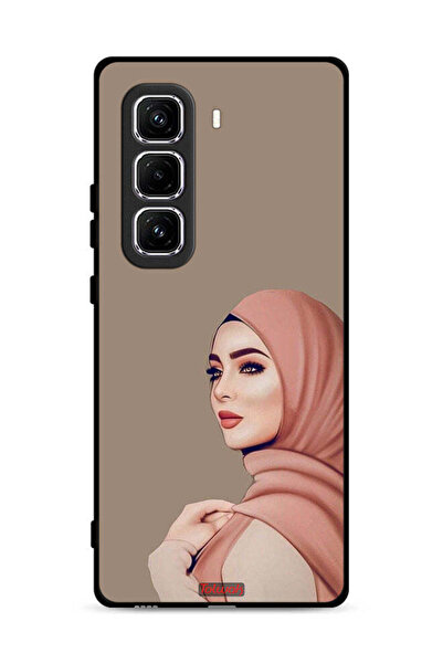 Tolwak غطاء حماية لهاتف Infinix Hot 50 Pro Plus 4G بطبعة فتاة محجبة جميلة