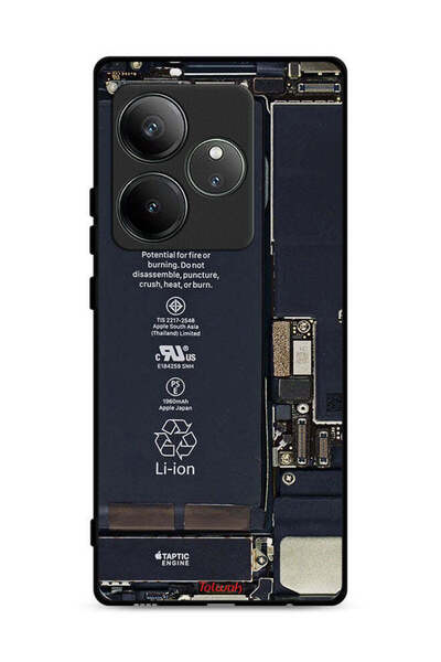Tolwak غطاء حماية لهاتف Realme GT 6T 5G بنمط دائرة الهاتف