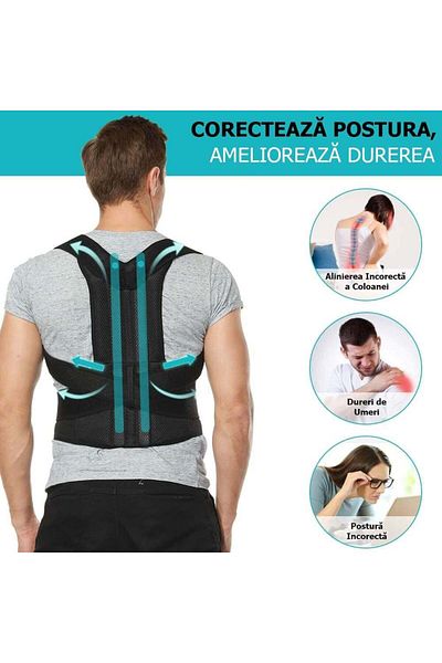 BETTER POSTURE Lite Back Straightening Corset, Black, Unisex