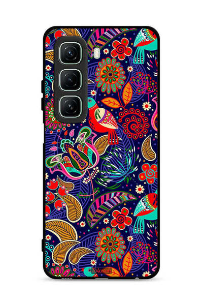 Tolwak غطاء حماية لهاتف Infinix Hot 50 5G بنقشة طيور وزهور