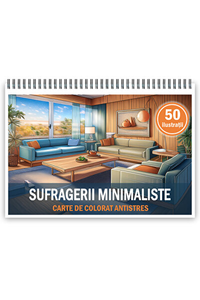 Legendary Gifts Антистресова книжка за оцветяване, 50 изображения Минималисти...