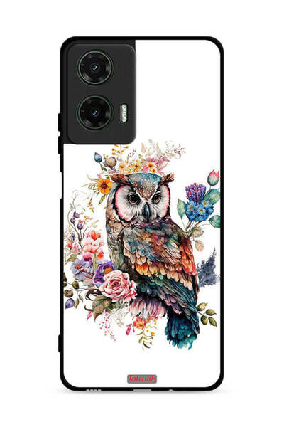 Tolwak غطاء حماية لهاتف موتورولا موتو جي 35 5G بطبعة بومة فنية تجريدية