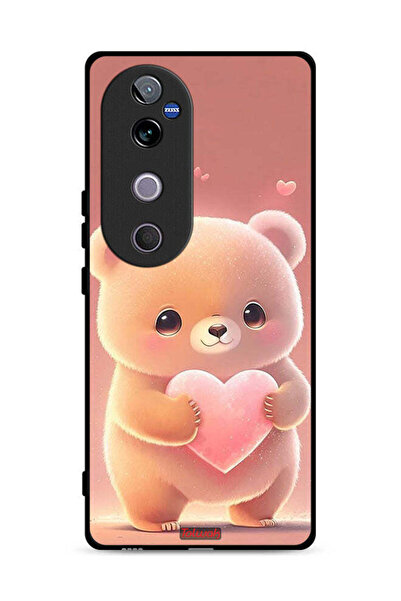 Tolwak غطاء حماية لهاتف Vivo V40 5G بطبعة باندا صغيرة لطيفة تحمل قلبًا