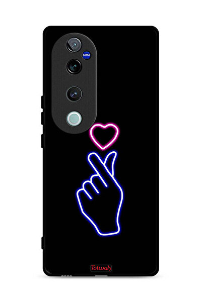 Tolwak غطاء حماية لهاتف Vivo V40 Pro 5G بنقشة قلب سريع