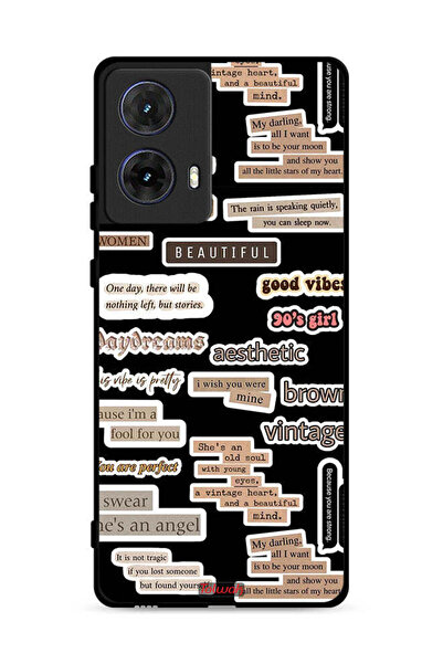 Tolwak غطاء حماية لهاتف موتورولا موتو جي 85 5G بملصقات اقتباسات جميلة